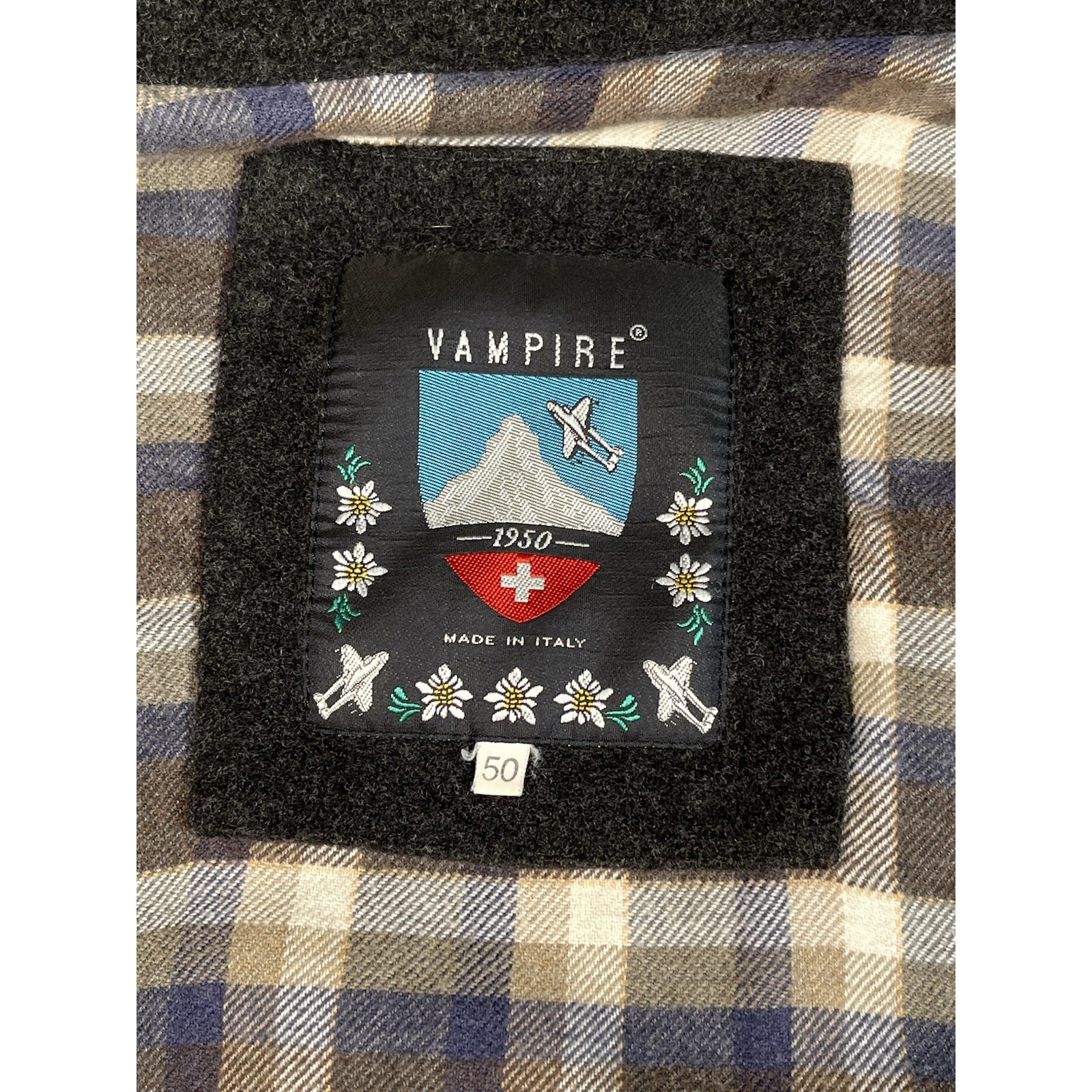 Vingae Vampire 1950 Charcoal Full Zip Wool Alpaca Blend Chore Jacket Sz 50eu